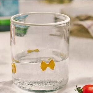 Anthropologie Icon Juice Glass in Bow Tie Pasta NEW